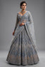 Powder Sky Blue Net Designer Lehenga