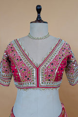 Pink Ombre Tissue Silk Designer Lehenga