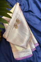 Golden Tissue Silk Woven Saree