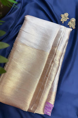 Golden Kanchipuram Tissue Silk Woven Saree
