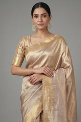 Golden Tissue Silk Woven Saree