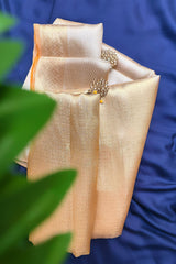 Golden Kanchipuram Tissue Silk Woven Saree