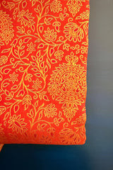 Rust Orange Kanchipuram Tissue Silk Traditional Woven Saree with Pink Hightlight