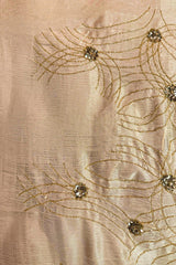 Off White Semi Silk Cutdana Worked Saree