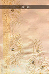 Off White Semi Silk Cutdana Worked Saree