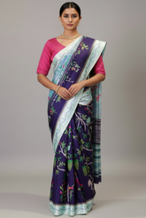 Blue Silk Traditional Paithani Saree
