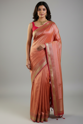 Pink Silk Traditional Woven Saree