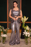 Silver Net Sequinned Indo Western Set