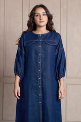 Navy Blue Linen Co-Ord Set