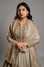 Sage Green Organza Zardosi and Embroidered Worked Lehenga