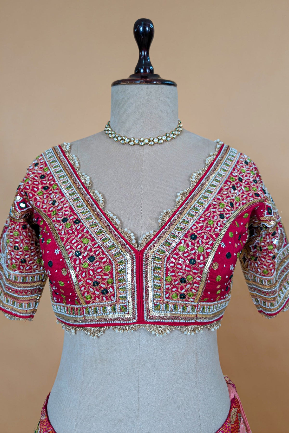 Pink Ombre Tissue Silk Designer Lehenga