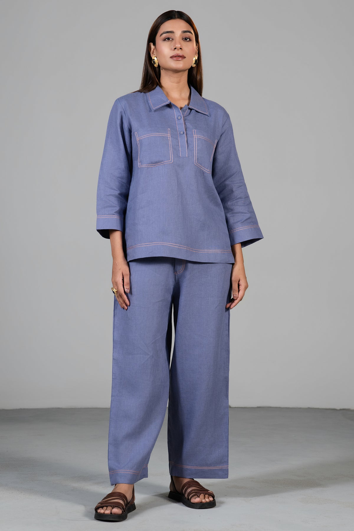 Mulberry Mist Linen Co-Ord Set
