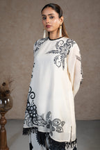 Ivory Cream Linen Floral Printed Co-Ord Set