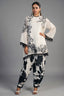 Ivory Cream Linen Floral Printed Co-Ord Set