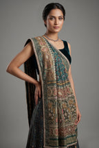 Green Silk Traditional Woven Patola Saree with Cutdana and Beads Work