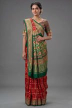 Maroon Gaji Silk Traditional Gharchola Saree with Embroidery