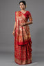 Maroon Gaji Silk Traditional Gharchola Saree with Embroidery