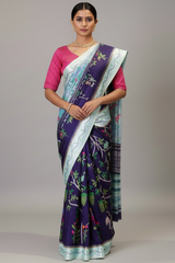 Blue Silk Traditional Paithani Saree