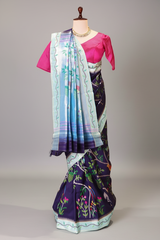 Blue Silk Traditional Paithani Saree