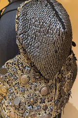 Black Georgette Readymade Saree with Statement Embellished Blouse