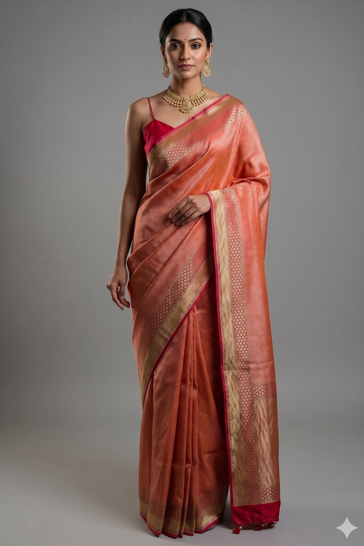 Pink Silk Traditional Woven Saree