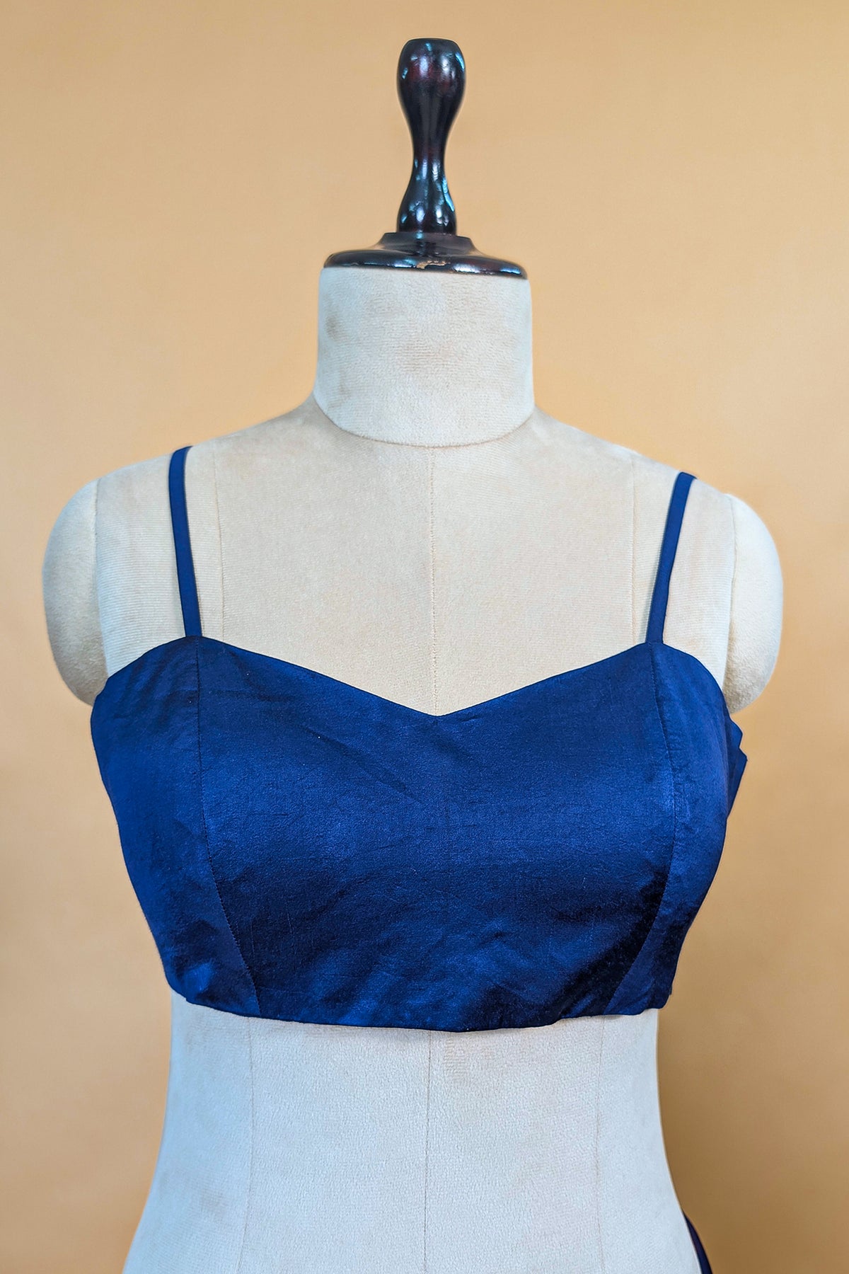 Blue Organza Solid Saree with Scalloped Zardosi Cutdana Worked Border and jacket-style Ready-made Blouse