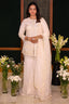 Pearl White Organza Sequinned and Beaded Work Sharara Set