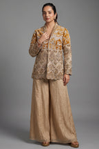 Golden Sequin Beaded Designer Indo Western Set