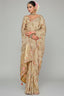 Cream Silk Woven Saree with Embroidery - cream silk saree embroidery