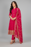 Pink Art Silk Sequins Embroidered Anarkali Suit - red silk saree embroidered