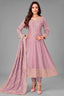Light Purple Art Silk Sequin Worked Anarkali Suit
