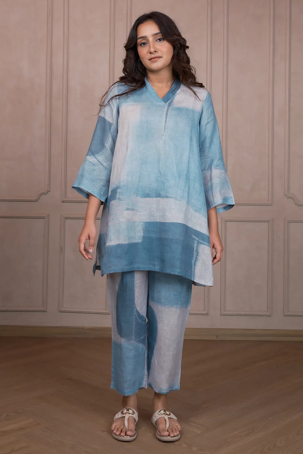 Blue Linen Co-Ord Set