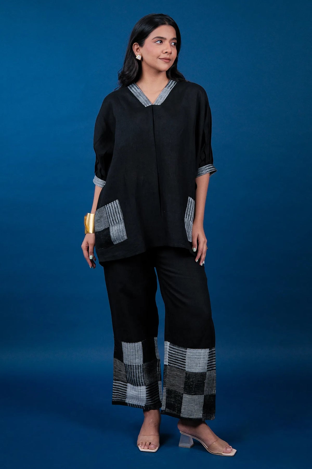 Black Cotton Co-Ord Set