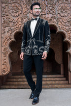 Black Imported Tuxedo Suit with Bow Tie