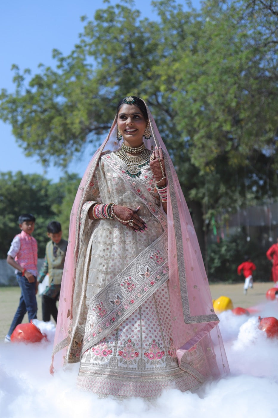 Asopalav customer wearing Indian occasion wear